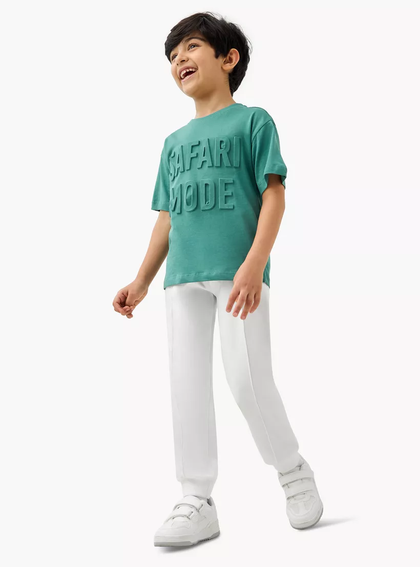 Juniors Panelled Joggers with Drawstring Closure-2
