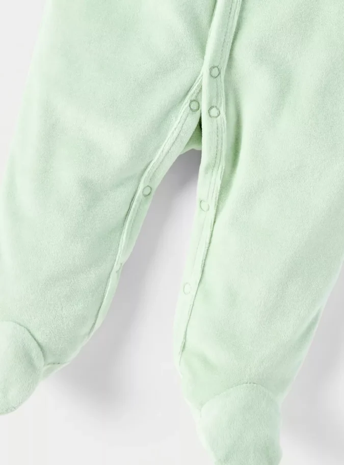Juniors Planet Print Closed Feet Sleepsuit with Button Closure-4