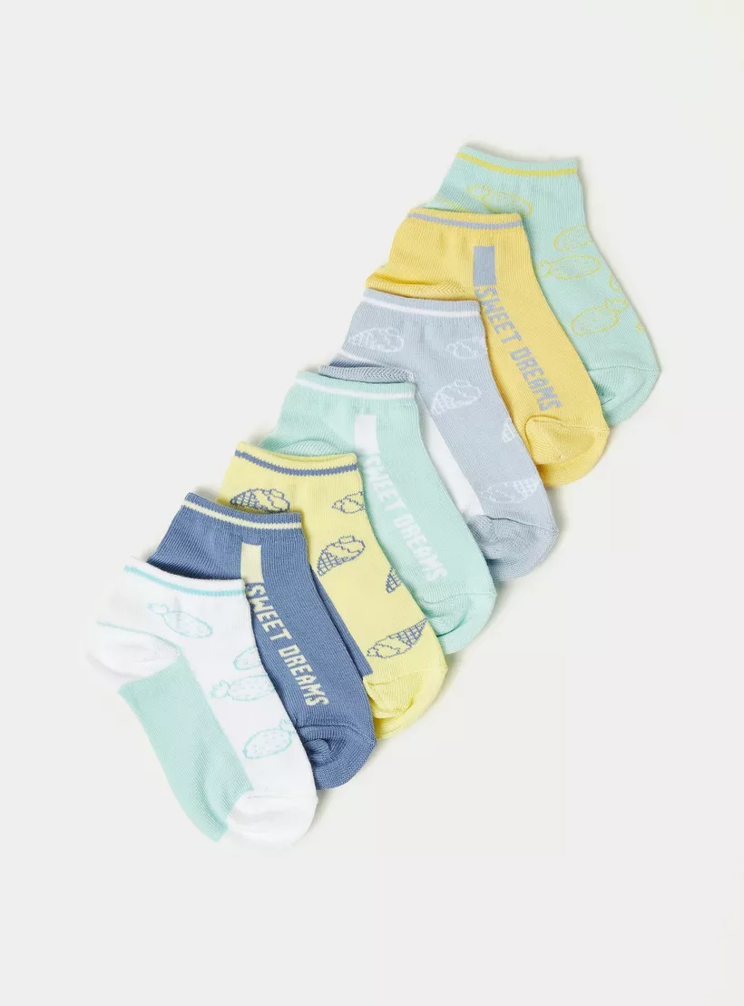 Juniors Printed Ankle Length Socks - Set of 7-2