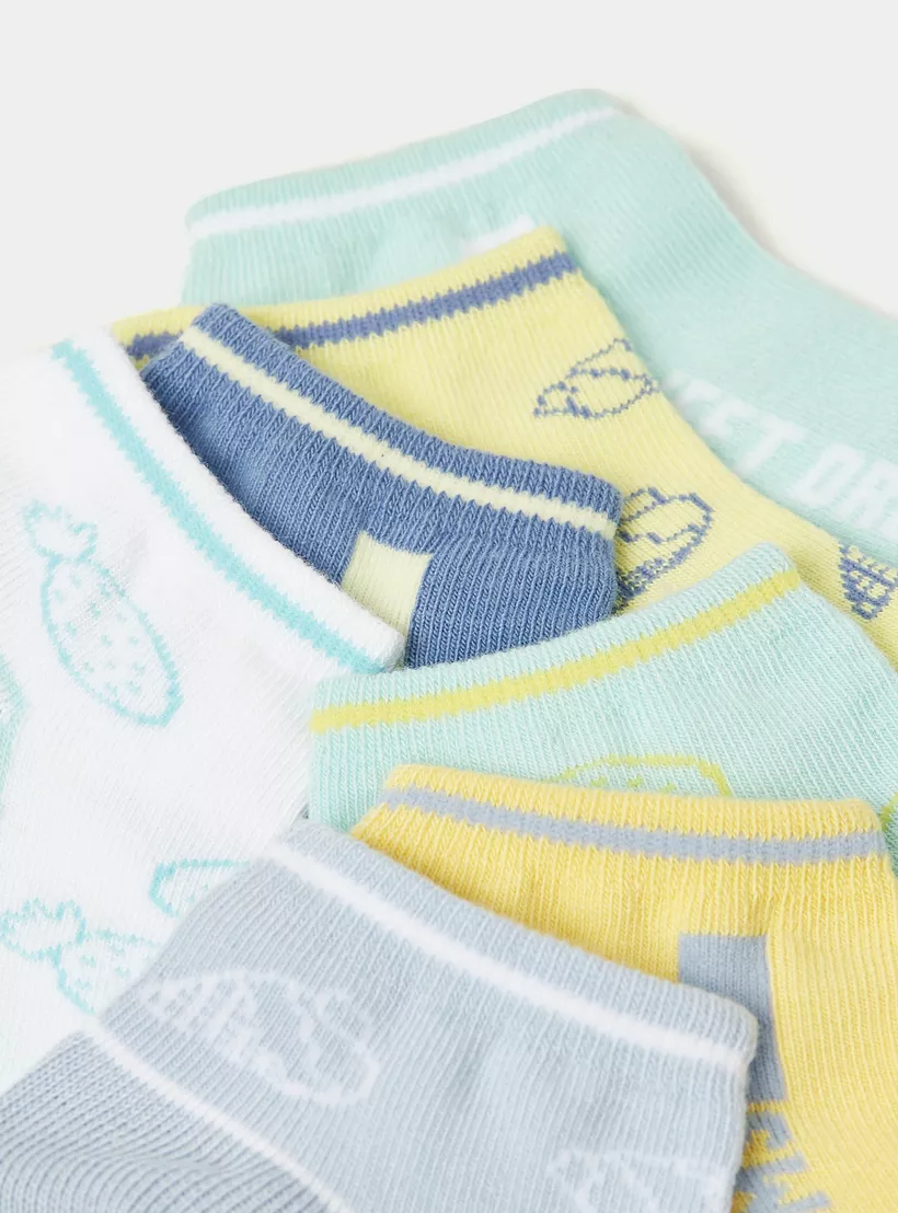 Juniors Printed Ankle Length Socks - Set of 7-3