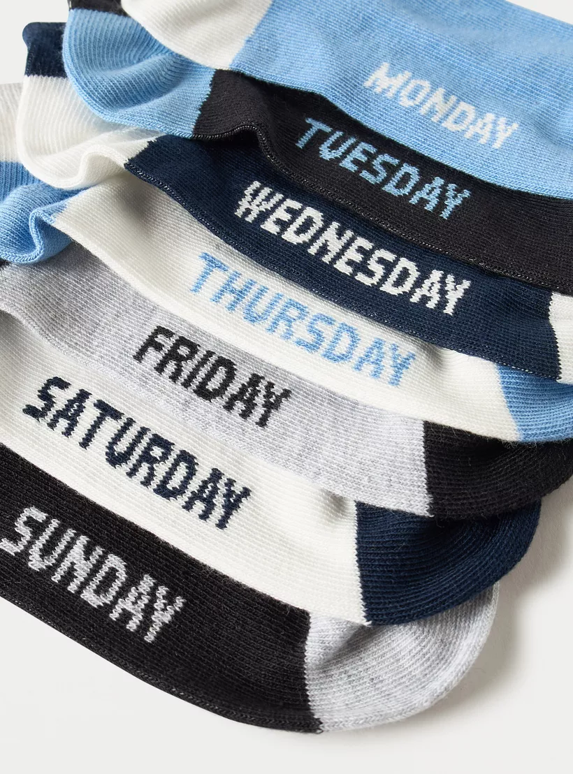 Juniors Printed Ankle Length Socks - Set of 7-3