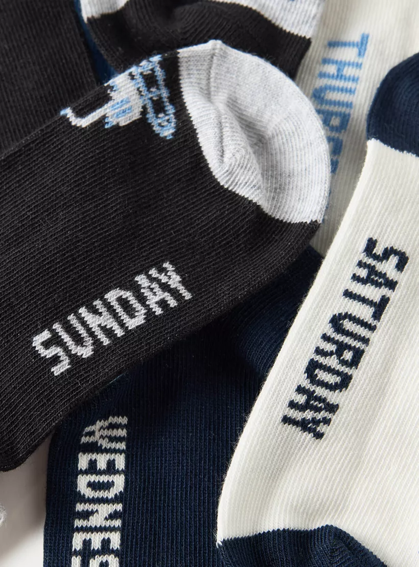 Juniors Printed Ankle Length Socks - Set of 7-4