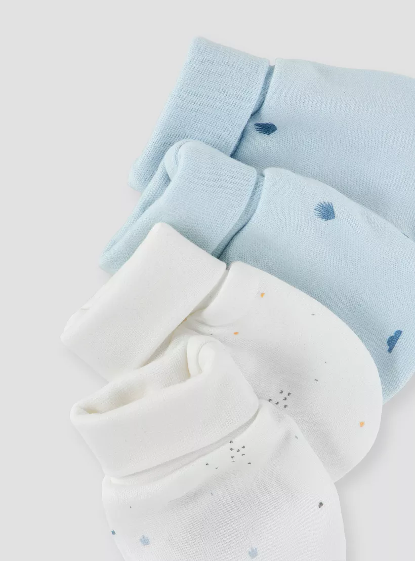 Juniors Printed Baby Mittens - Set of 2-2