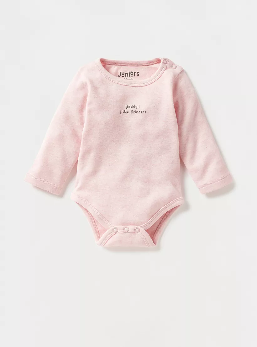 Juniors Printed Bodysuit with Long Sleeves - Set of 3-2