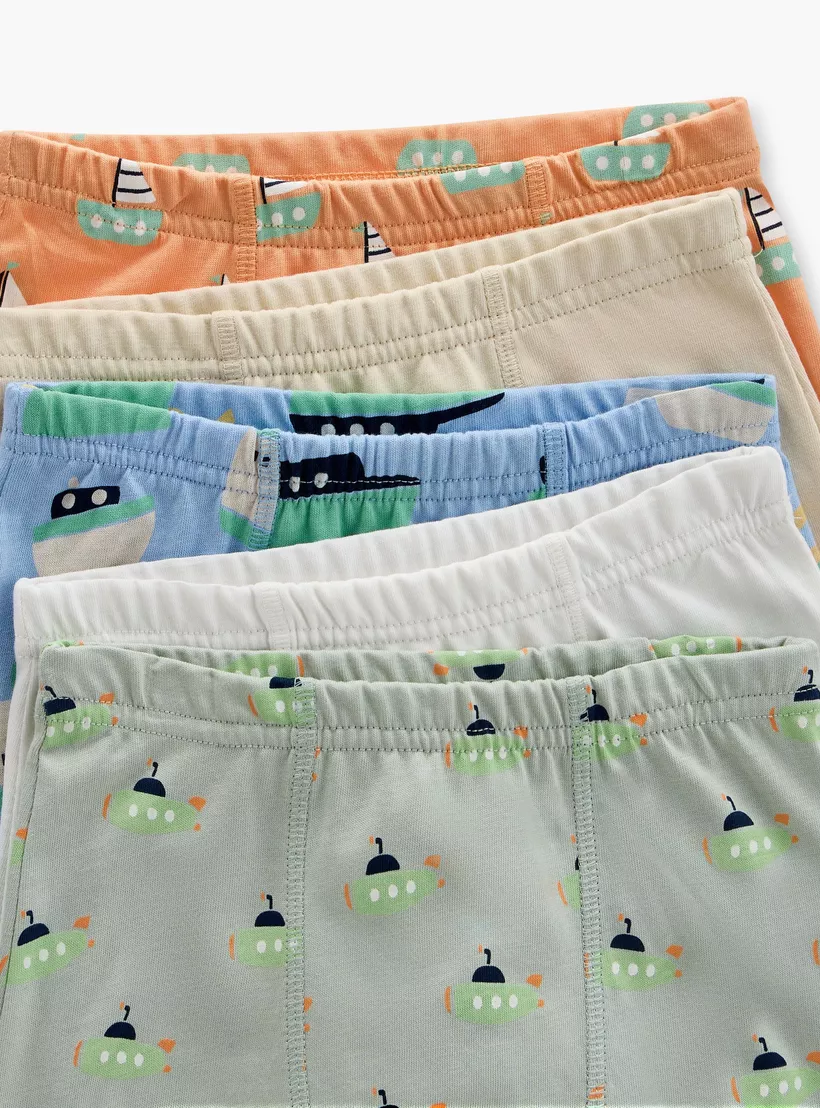 Juniors Printed Boxer Briefs - Set of 5-3