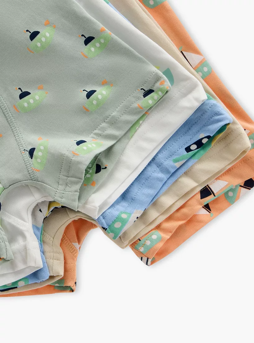 Juniors Printed Boxer Briefs - Set of 5-4