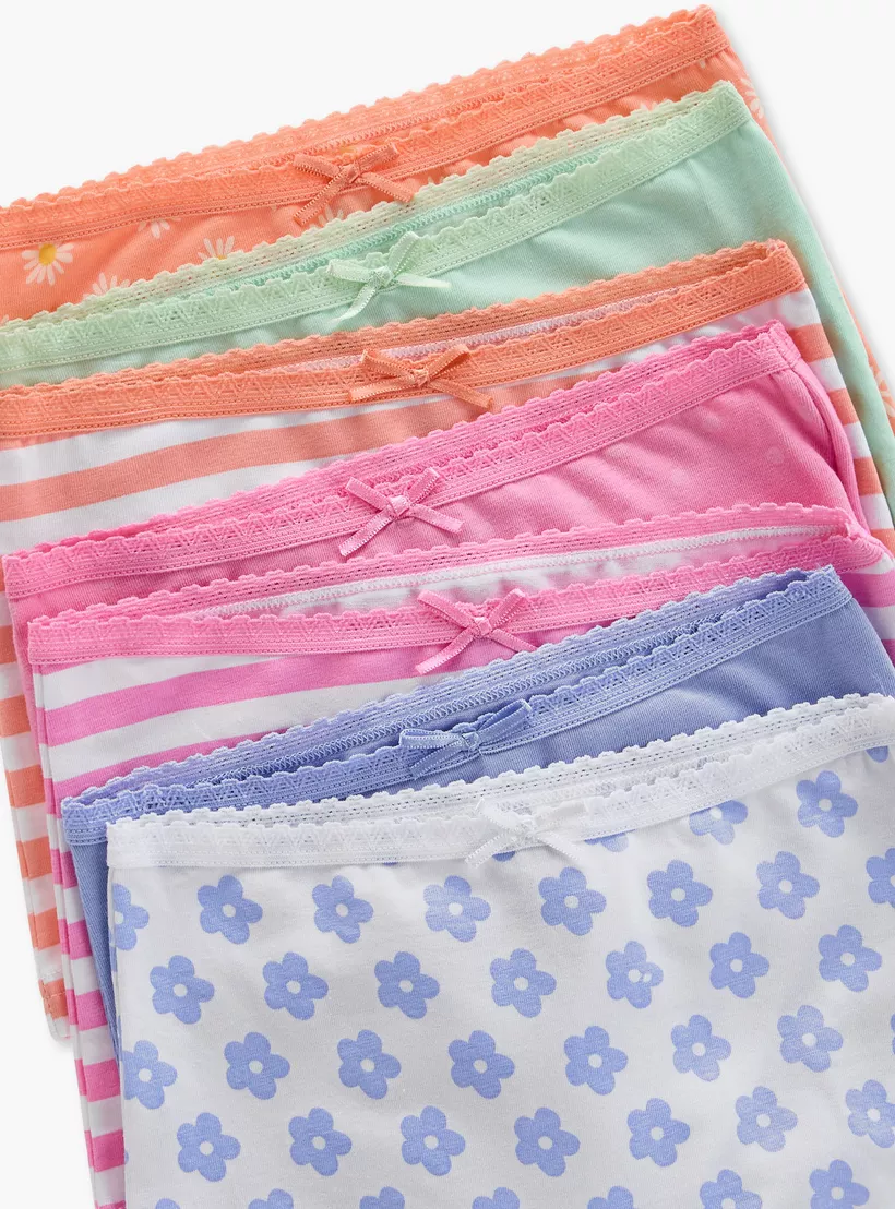 Juniors Printed Boxer Briefs with Elasticated Waistband - Set of 7-3