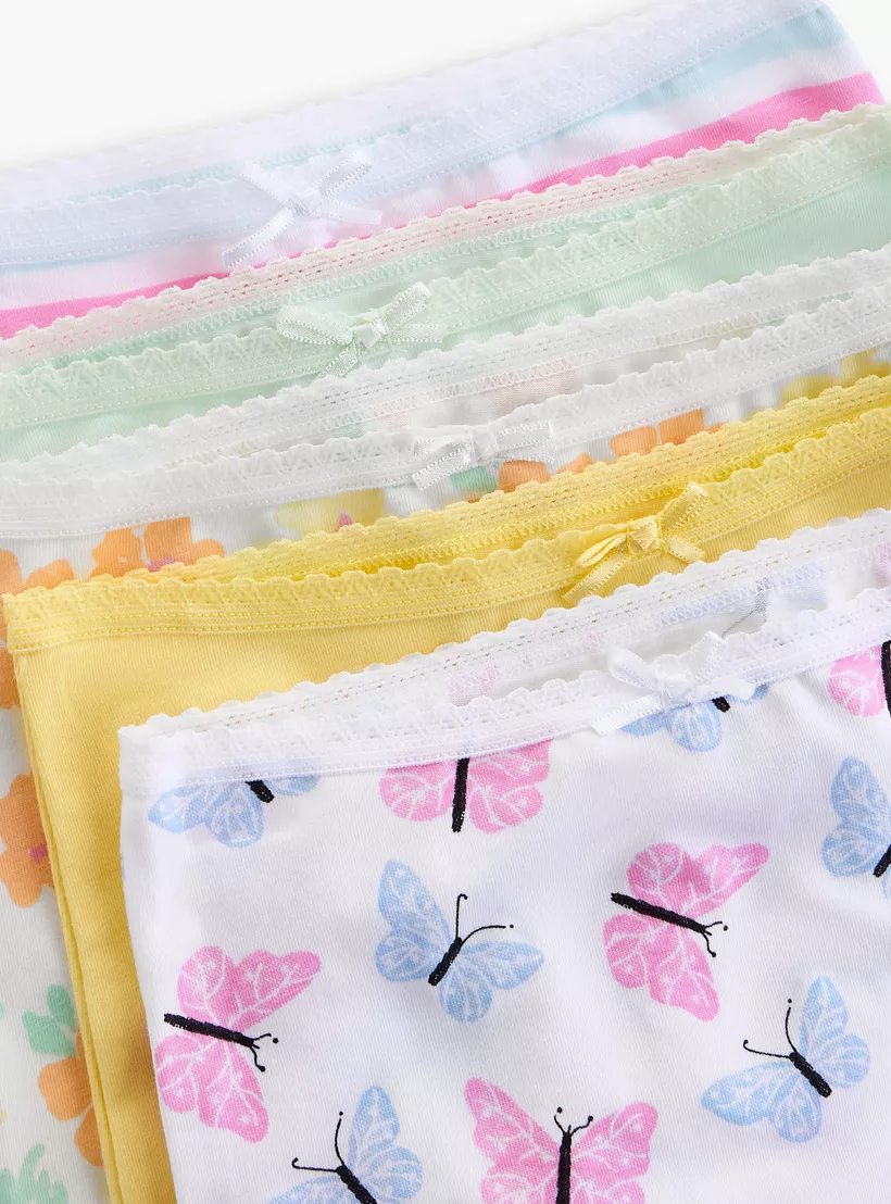 Juniors Printed Boyshorts with Elasticated Waistband - Set of 5-3
