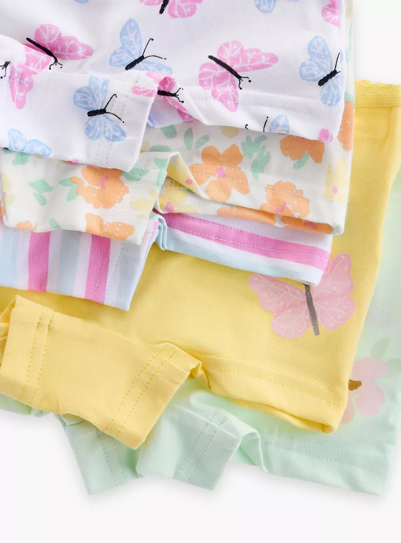 Juniors Printed Boyshorts with Elasticated Waistband - Set of 5-4