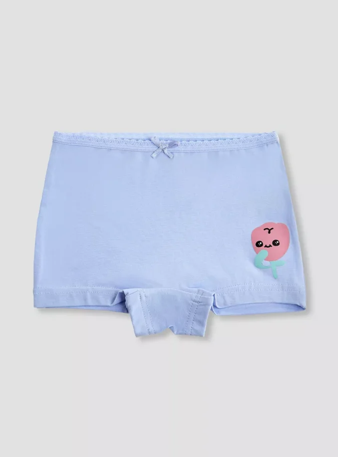 Juniors Printed Boyshorts with Elasticated Waistband - Set of 7-2