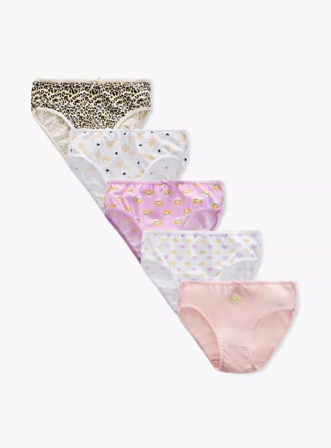 Juniors Printed Briefs with Elasticated Waistband - Set of 5-1