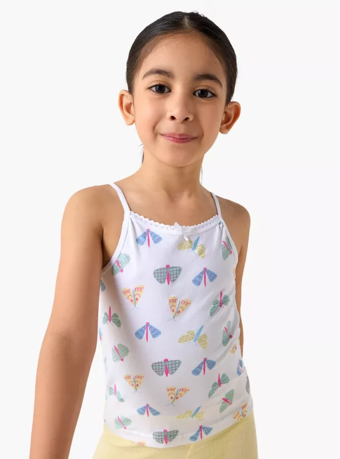 Juniors Printed Camisole with Bow Detail - Set of 3-2