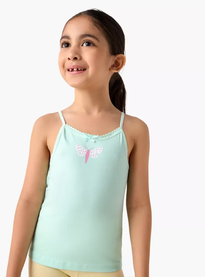 Juniors Printed Camisole with Bow Detail - Set of 3-3