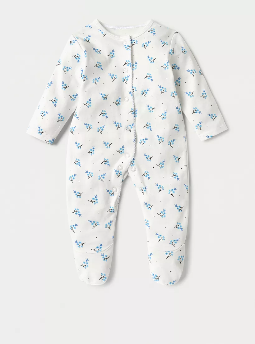 Juniors Printed Closed Feet Sleepsuit - Set of 3-3