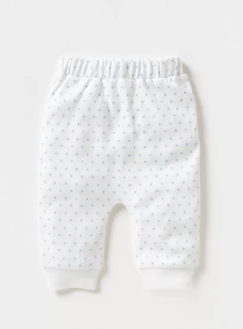 Juniors Printed Joggers with Elasticised Waistband - Set of 3-3