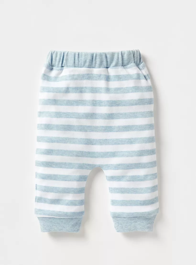 Juniors Printed Joggers with Elasticised Waistband - Set of 3-4