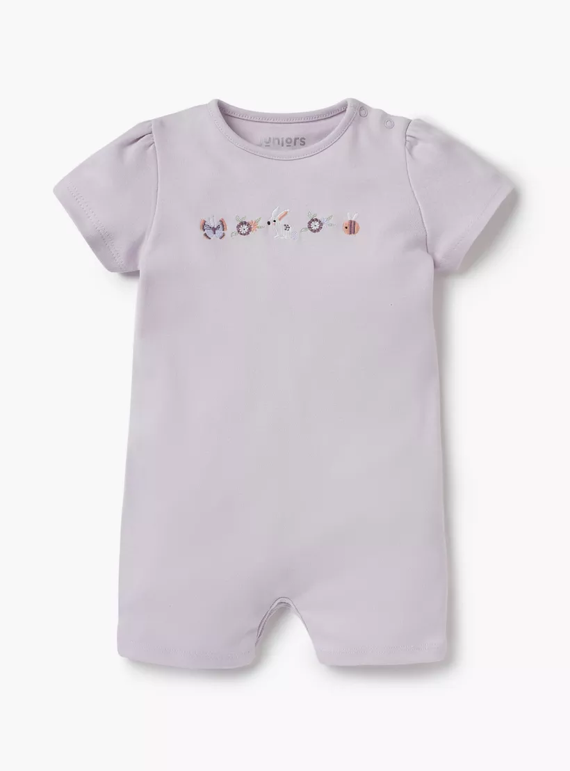 Juniors Printed Romper with Short Sleeves - Set of 2-2