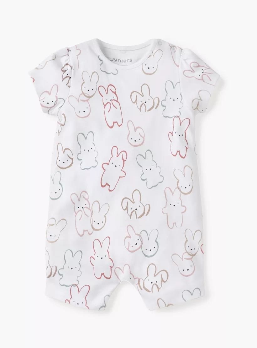 Juniors Printed Romper with Short Sleeves - Set of 2 -3