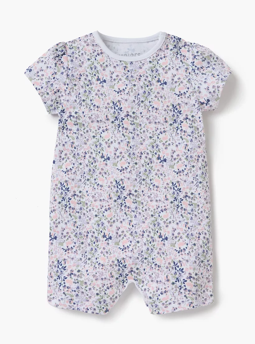 Juniors Printed Romper with Short Sleeves - Set of 2-3