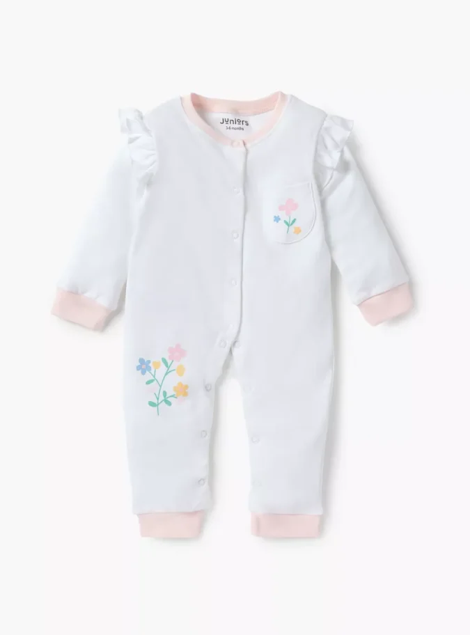 Juniors Printed Sleepsuit and Romper Set-2