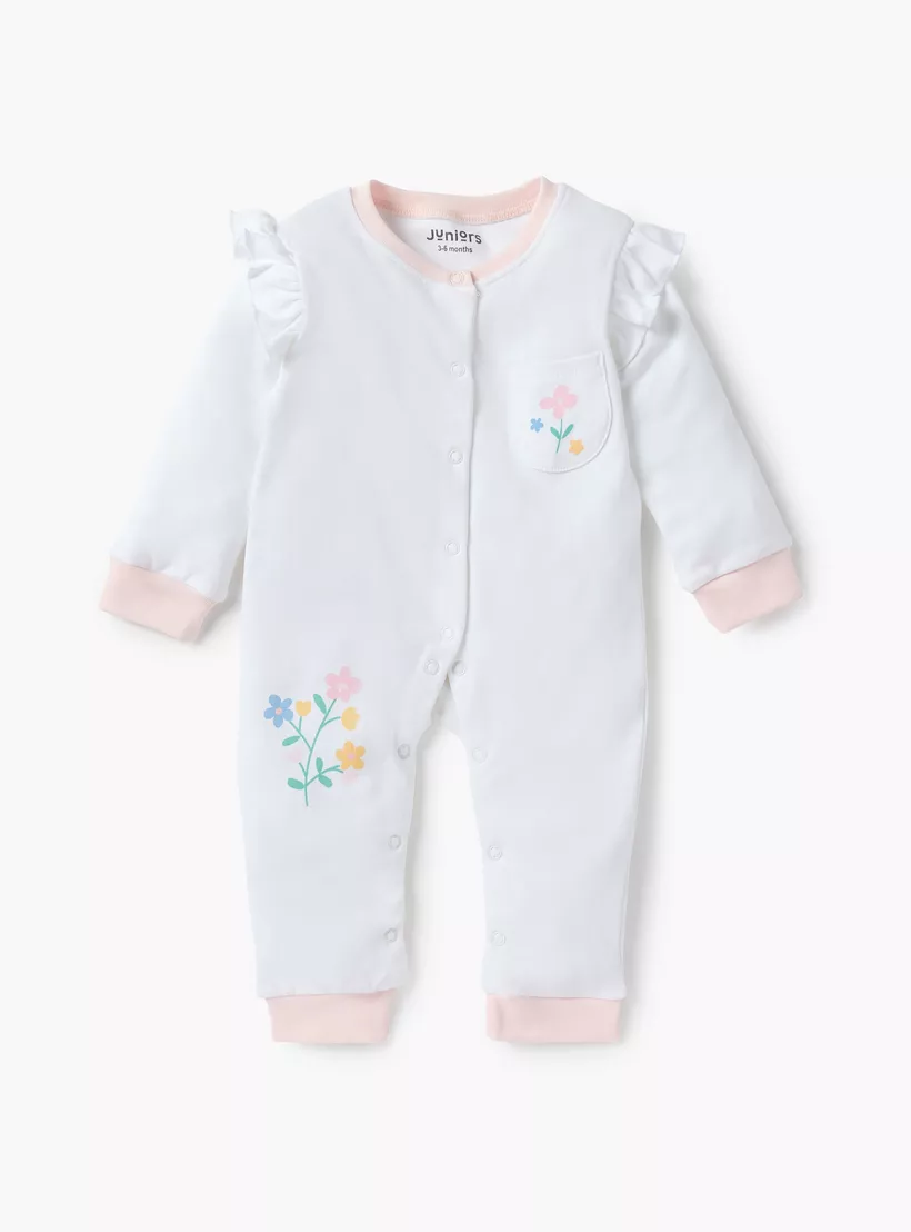Juniors Printed Sleepsuit and Romper Set-2