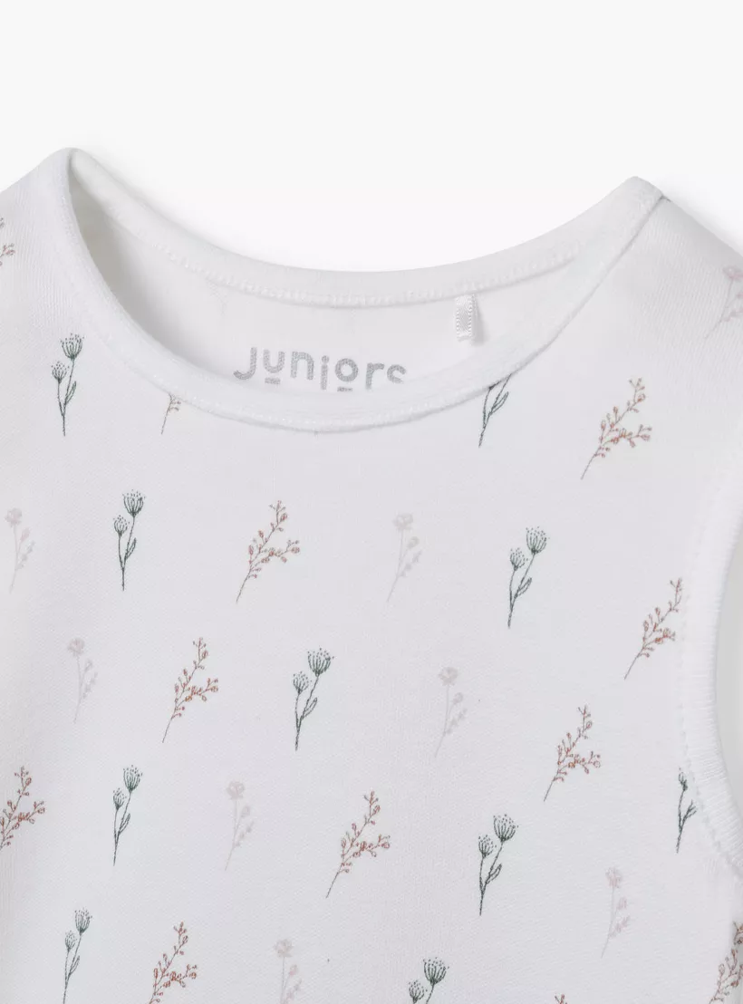 Juniors Printed Sleeveless Bodysuit - Set of 3-3