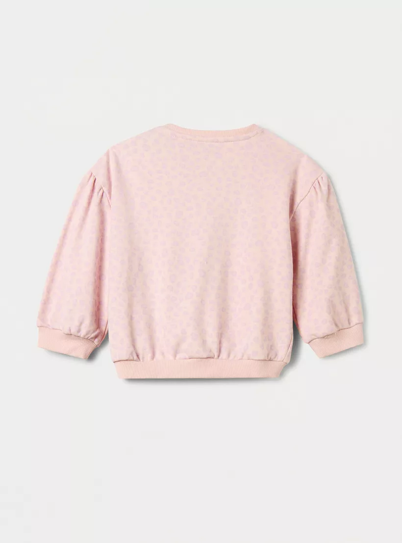 Juniors Printed Sweatshirt with Long Sleeves-2