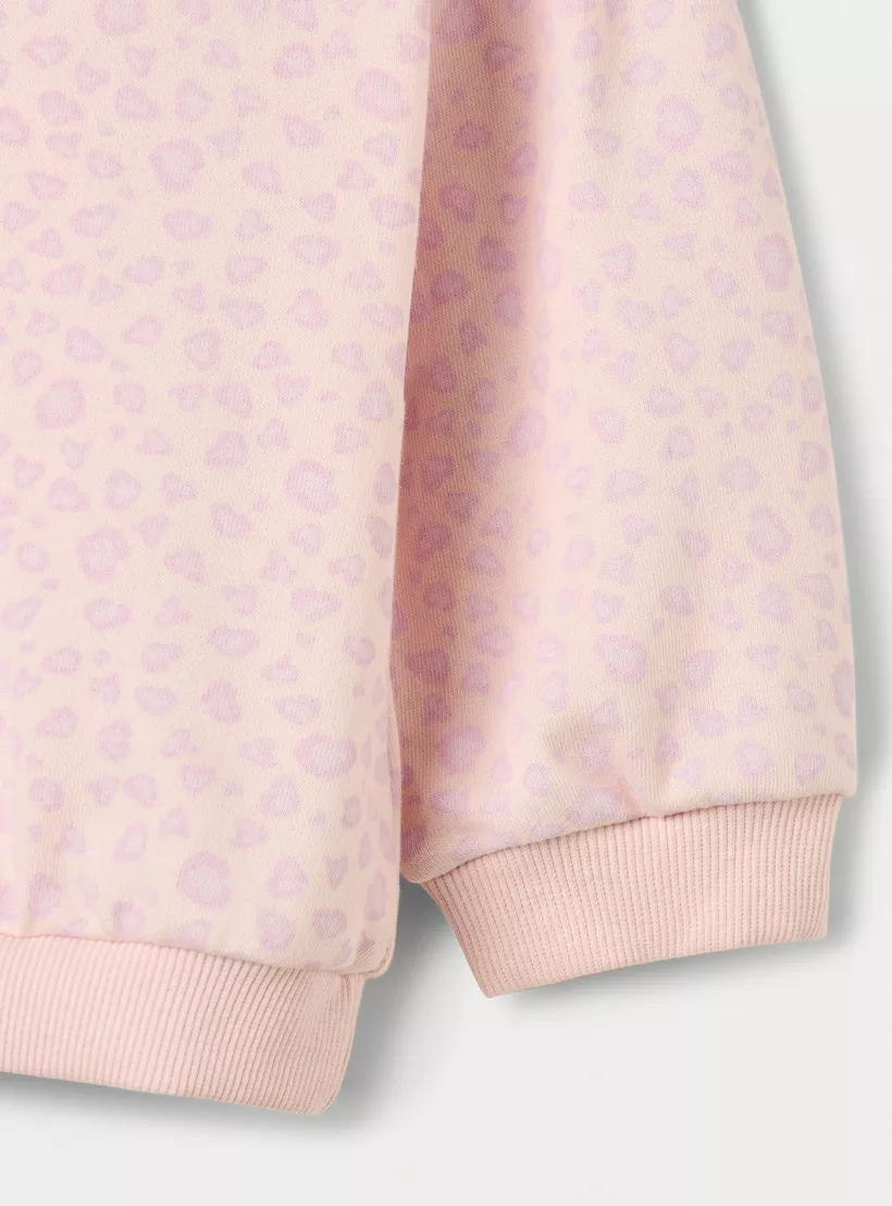 Juniors Printed Sweatshirt with Long Sleeves-4