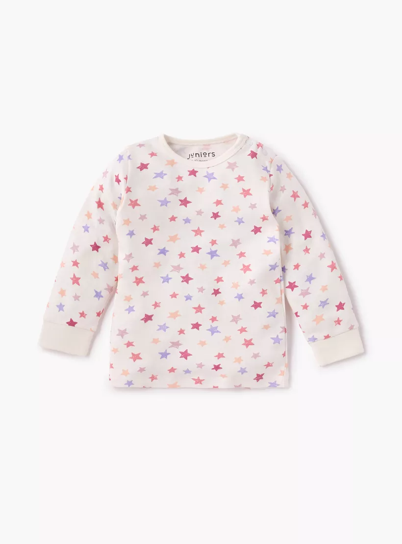 Juniors Printed T-shirt and Pyjama - Set of 3-4