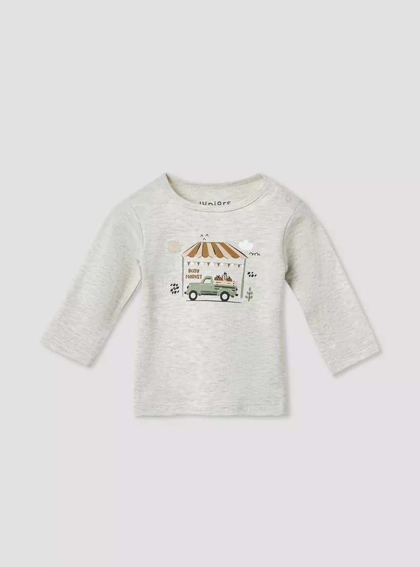 Juniors Printed T-shirt and Pyjamas - Set of 2-2