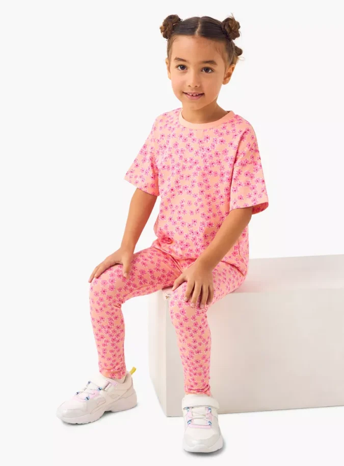 Juniors Printed T-shirt with Drop Shoulder Sleeves - Set of 2-3