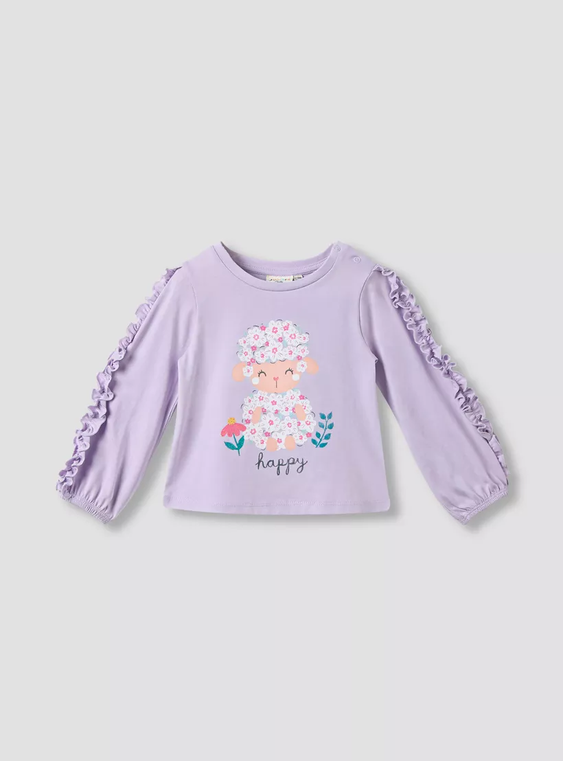 Juniors Printed T-shirt with Long Sleeves - Set of 2-3