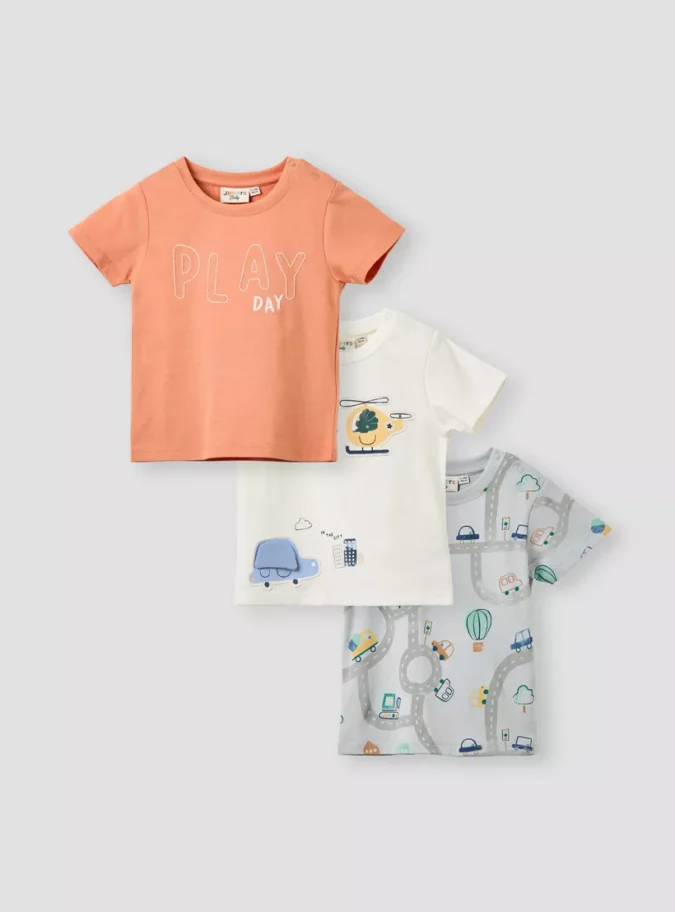 Juniors Printed T-shirt with Short Sleeves - Set of 3-1