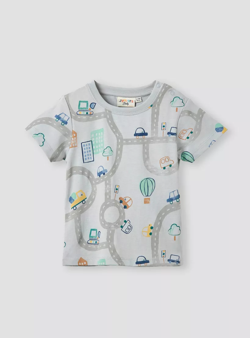 Juniors Printed T-shirt with Short Sleeves - Set of 3-4