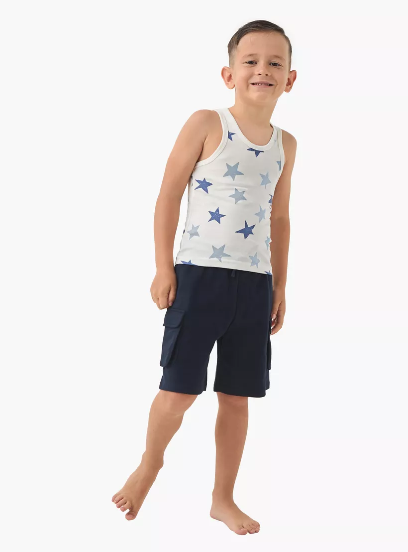 Juniors Printed Vest with Round Neck - Set of 3-2