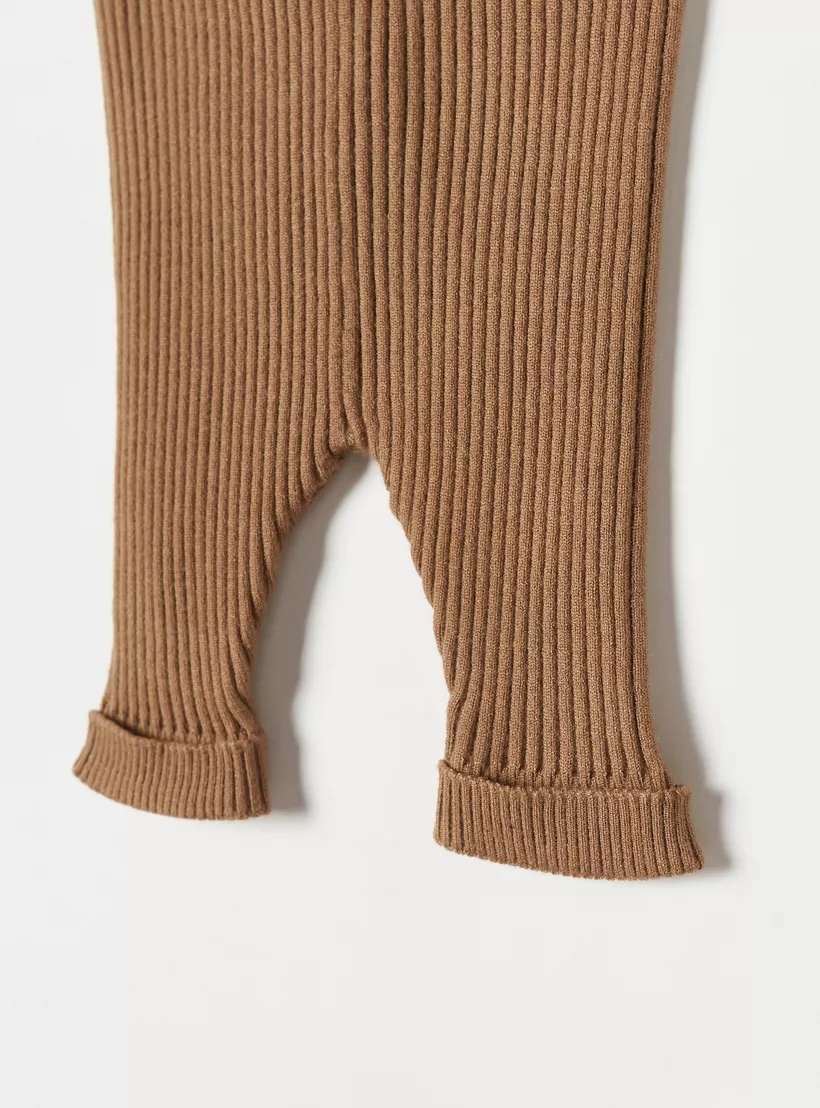 Juniors Ribbed Tights with Elasticated Waistband-3