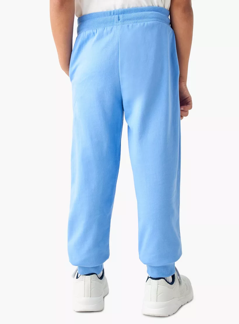 Juniors Slogan Print Jog Pants with Pockets and Drawstring Closure-7