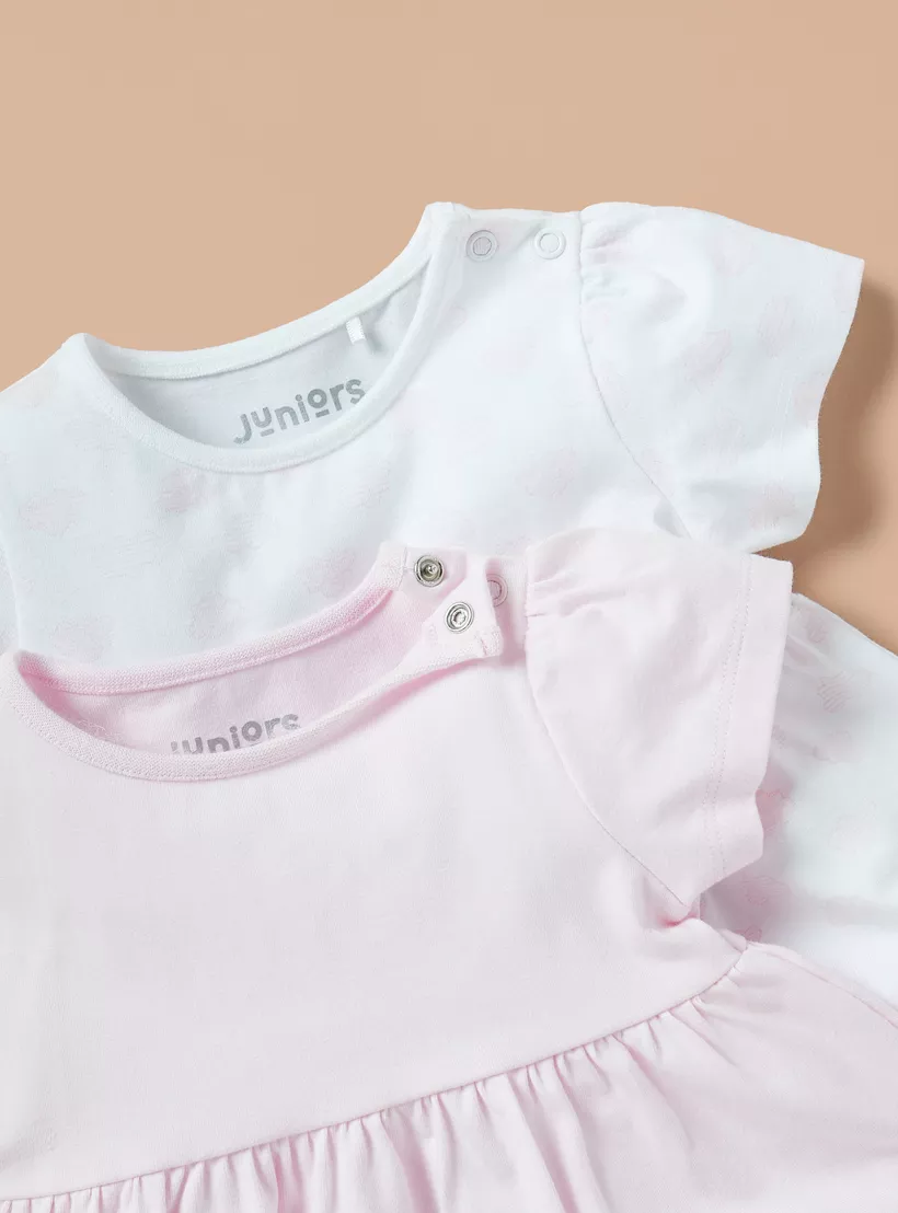 Juniors Solid A-line Dress - Set of 2-4