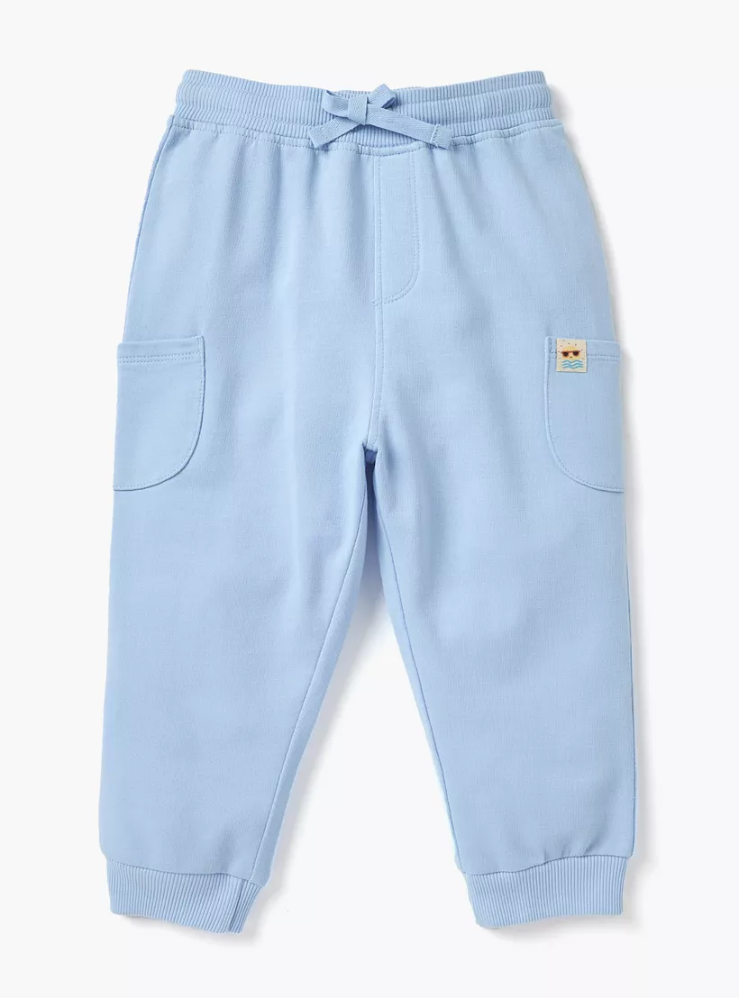 Juniors Solid Cargo Joggers with Drawstring Closure - Set of 2-2