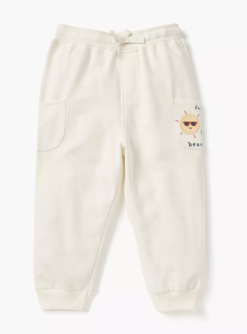 Juniors Solid Cargo Joggers with Drawstring Closure - Set of 2-3