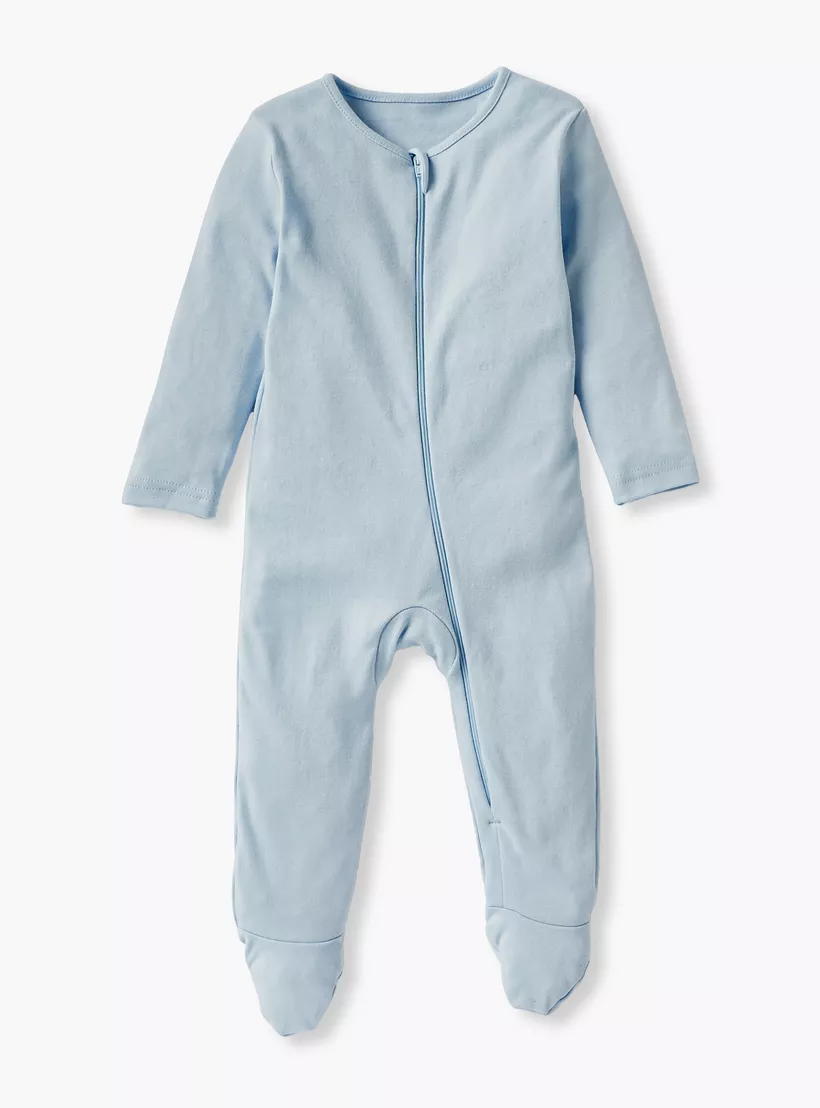 Juniors Solid Closed Feet Sleepsuit with Zip Closure - Set of 3-3