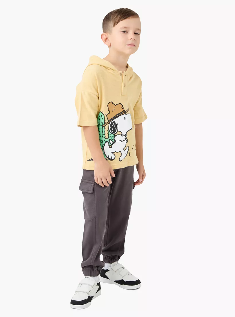 Juniors Solid Joggers with Drawstring Closure and Pockets-2