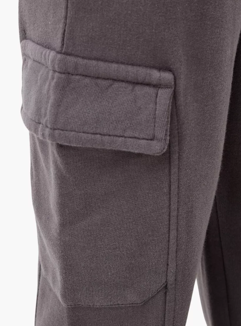 Juniors Solid Joggers with Drawstring Closure and Pockets-4