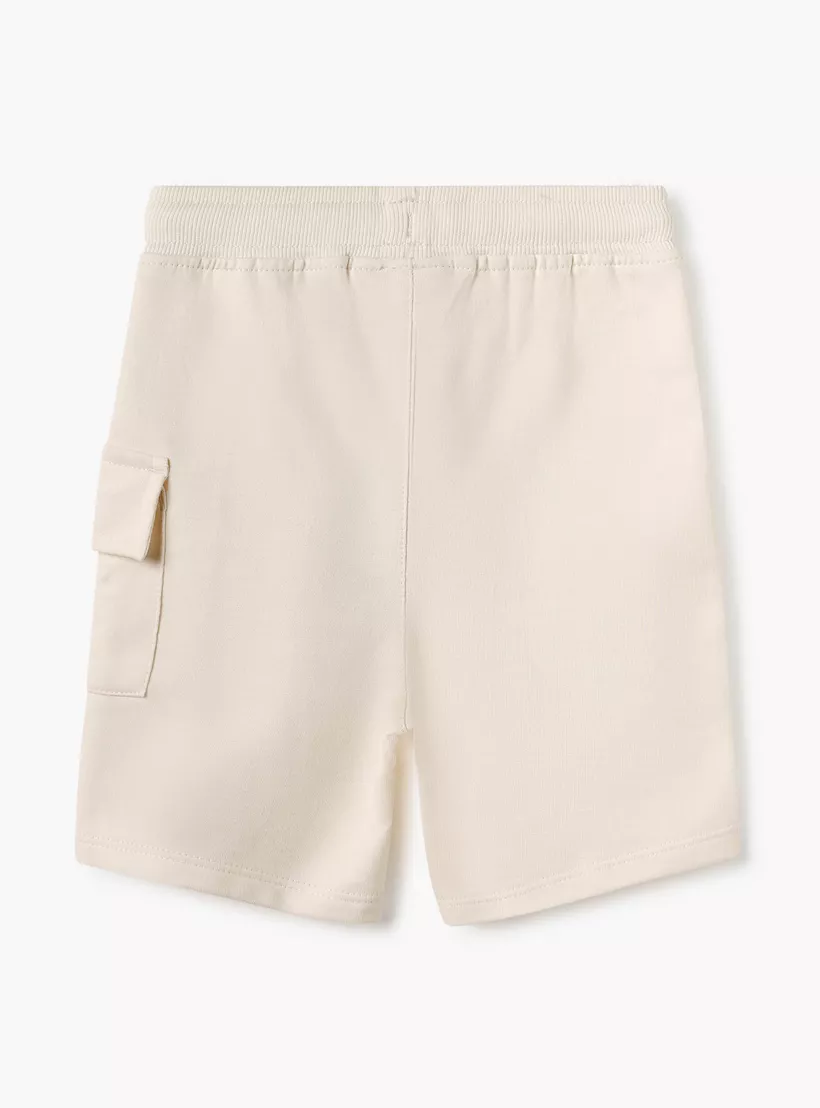 Juniors Solid Shorts with Pockets and Drawstring Closure-2