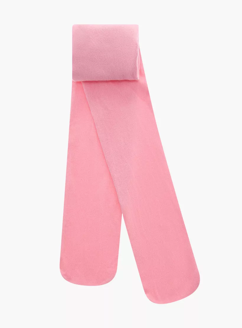 Juniors Solid Tights with Elasticated Waistband - Set of 2 -2