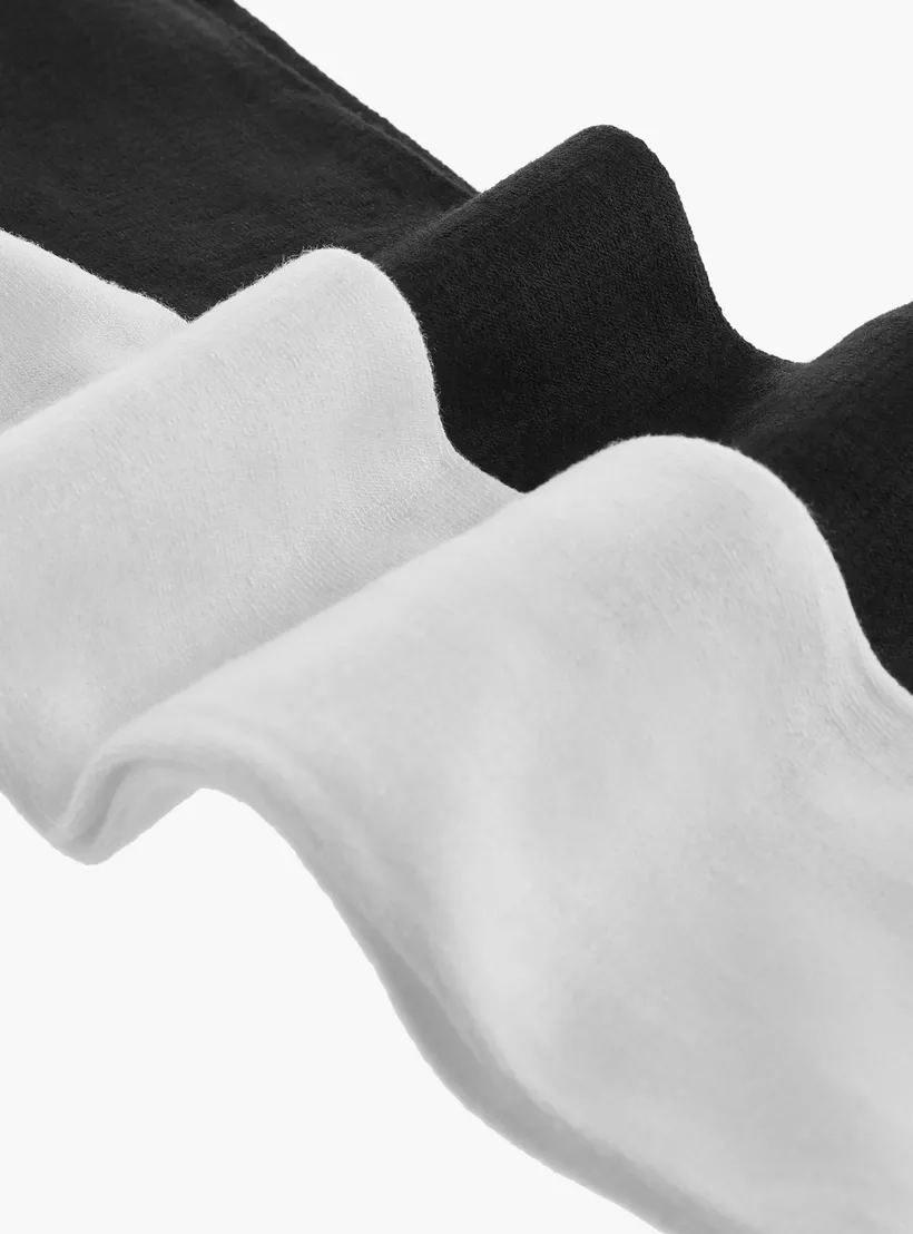 Juniors Solid Tights with Elasticated Waistband - Set of 2-3