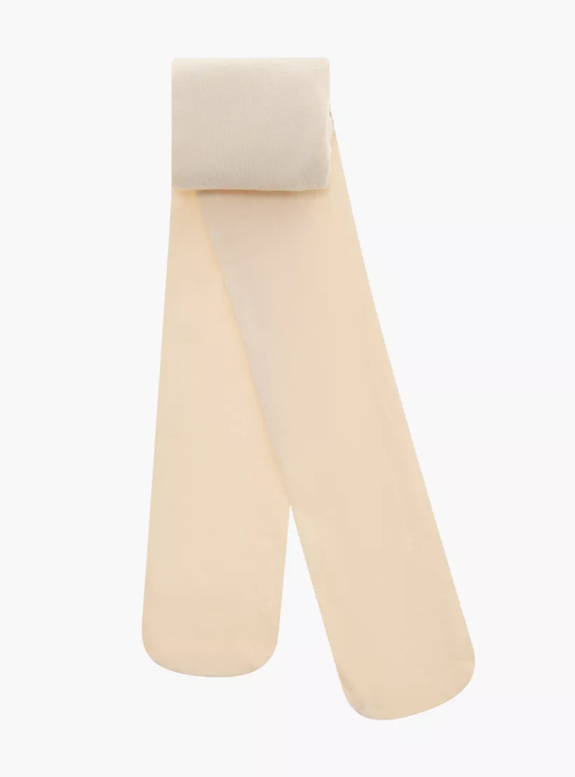 Juniors Solid Tights with Elasticated Waistband - Set of 2 -3
