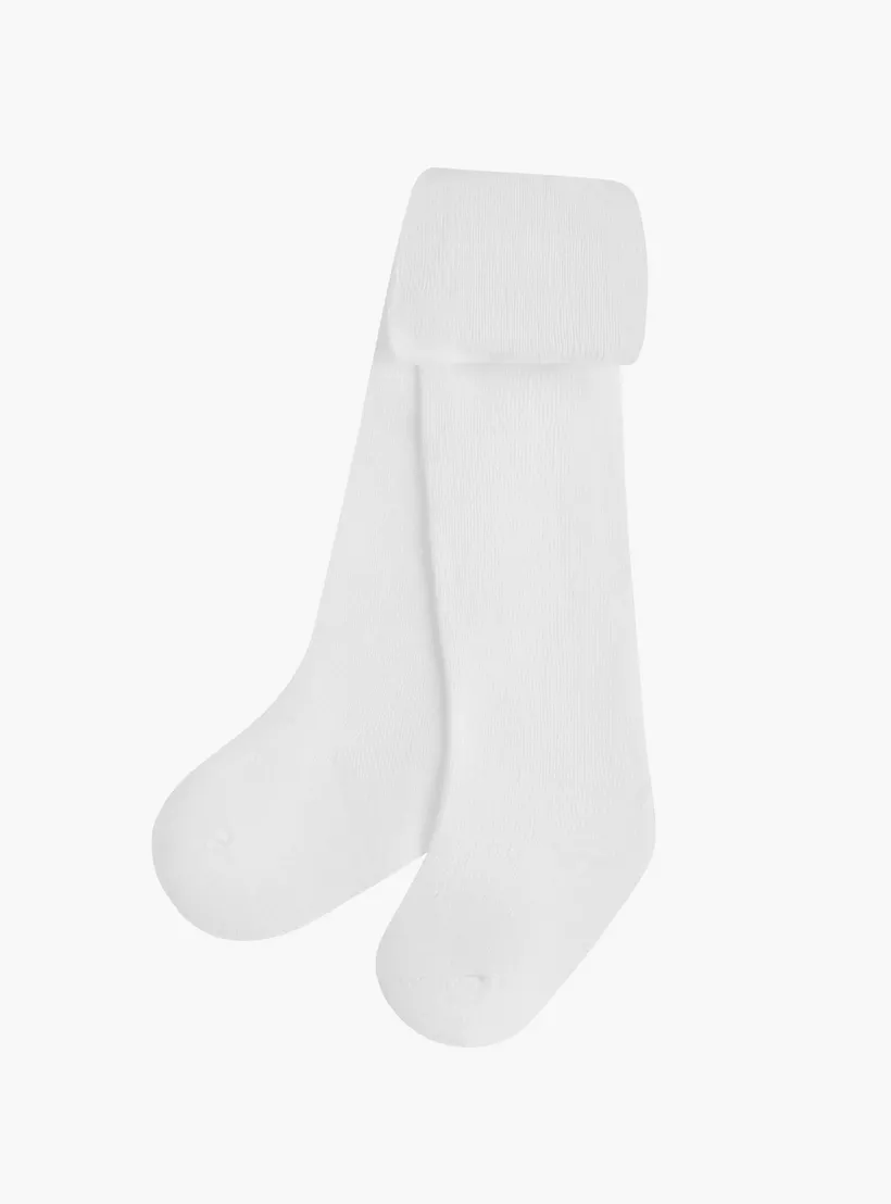 Juniors Solid Tights with Elasticised Waistband - Pack of 3-2