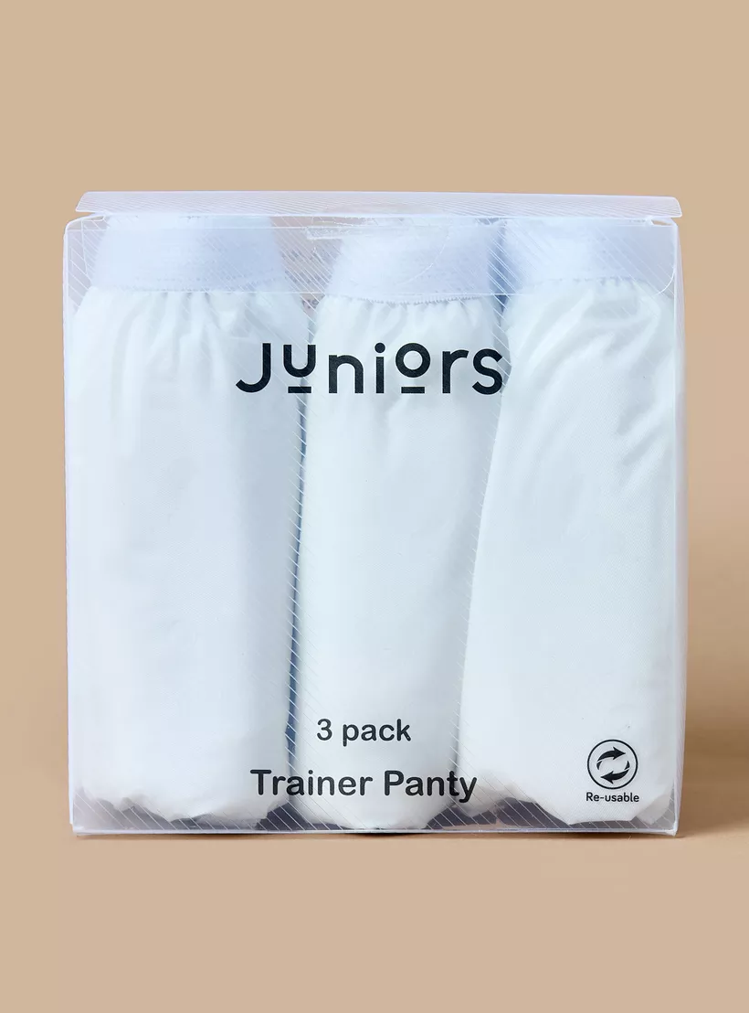 Juniors Solid Trainer Briefs - Set of 3 -4
