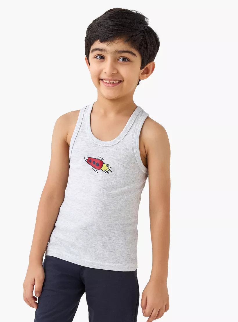 Juniors Space Print Vest - Set of 3-2